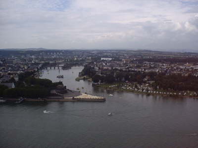 View From Castle Of Moselle Meeting Rhine