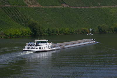 Bike Ride - Barge on Moselle