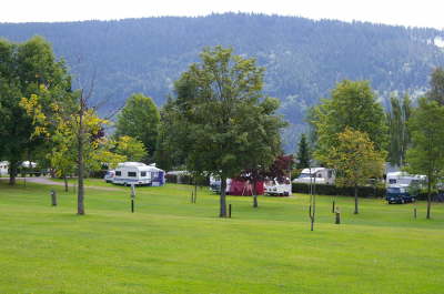 View From Camp Site To Lake