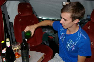 Chris Pouring